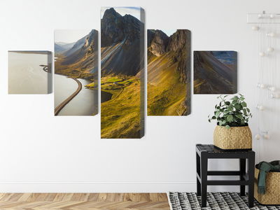 Ljuddämpande tavla - 3d aerial view of icelandic