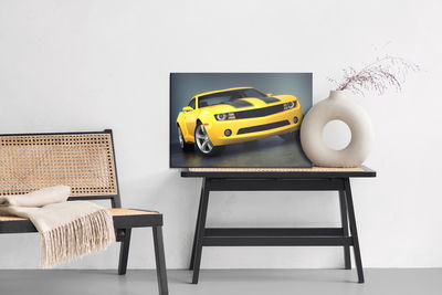 Ljuddämpande tavla - Yellow sports car