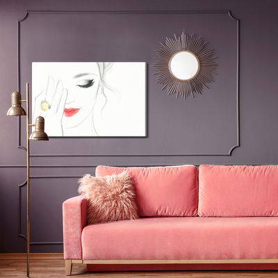 Ljuddämpande tavla - A delicate female face