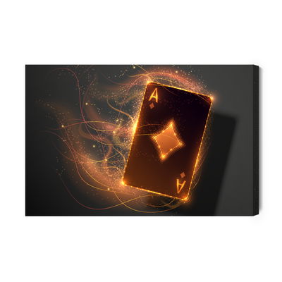 Ljuddämpande tavla - Ace with fire effect