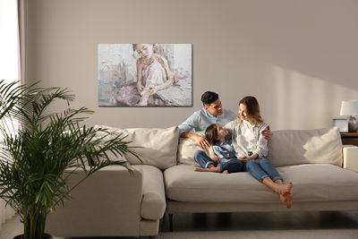 Ljuddämpande tavla - Little ballerina with curly