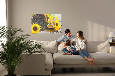 Ljuddämpande tavla - Sunflower seeds and oil