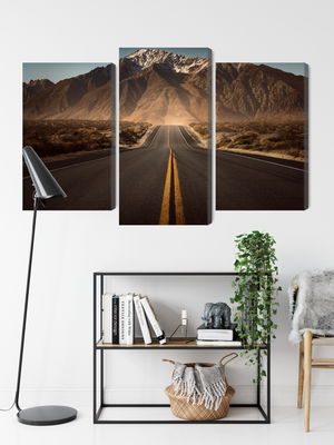 Ljuddämpande tavla - Road to the mountains 3d