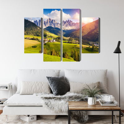 Ljuddämpande tavla - Sunny day in the mountains