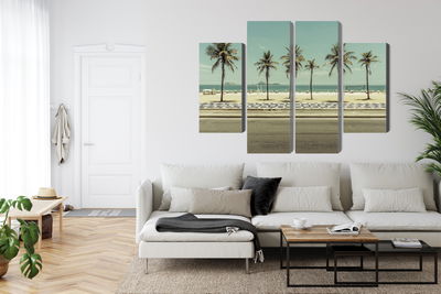 Ljuddämpande tavla - Palm trees on the ipanema