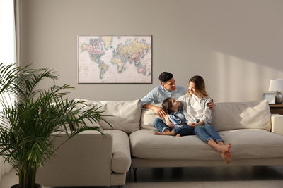 Ljuddämpande tavla - World map in the old style