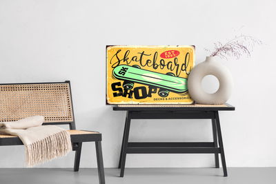 Ljuddämpande tavla - Skateboard and retro