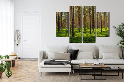Ljuddämpande tavla - 3d pine forest