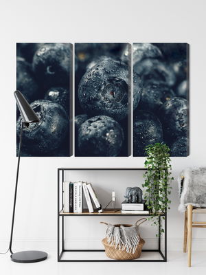 Ljuddämpande tavla - Blueberries close up 3d