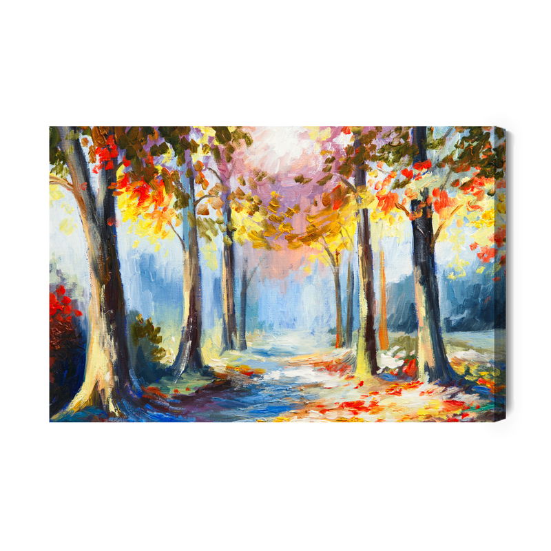 Ljuddämpande tavla - Colorful forest landscape