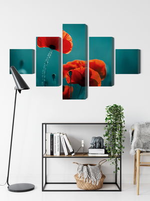 Ljuddämpande tavla - Macro poppies