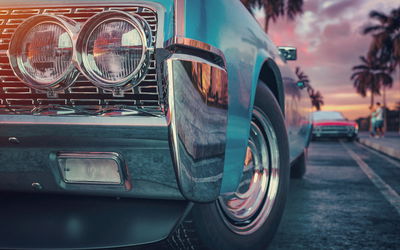 Ljuddämpande tavla - Retro style cars