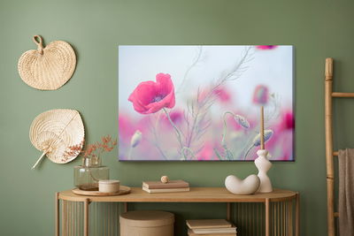 Ljuddämpande tavla - Delicate poppies