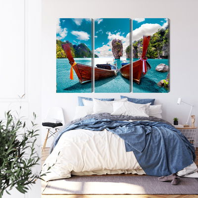 Ljuddämpande tavla - Boats at the andaman sea