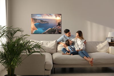 Ljuddämpande tavla - Sunset in greece