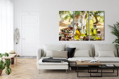 Ljuddämpande tavla - Oil bottles