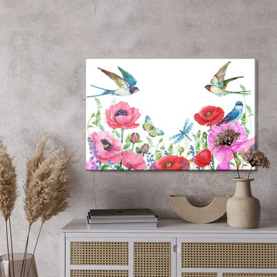 Ljuddämpande tavla - Watercolor poppies