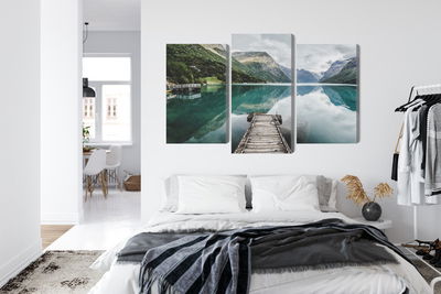 Ljuddämpande tavla - View of the lovatnet lake