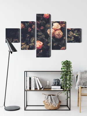 Ljuddämpande tavla - Pastel roses in vintage style