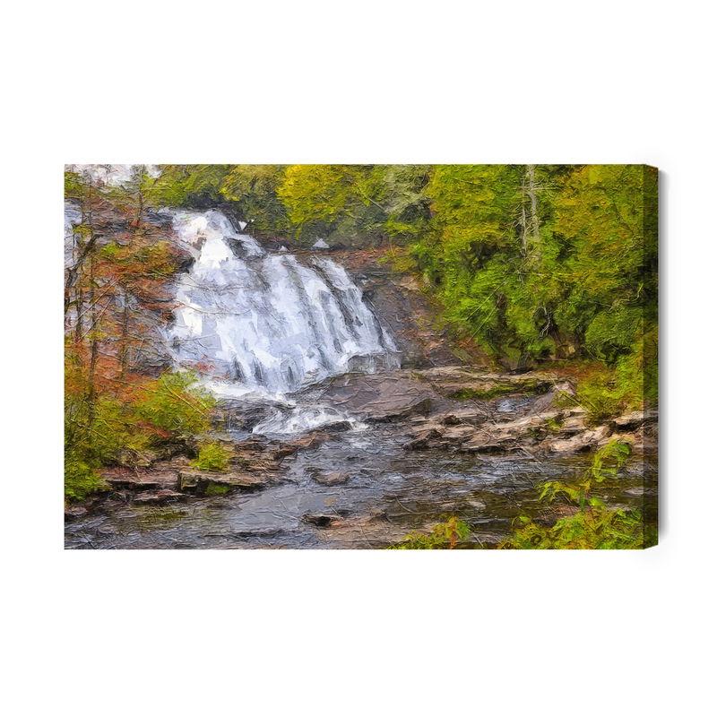 Ljuddämpande tavla - A waterfall in the forest as