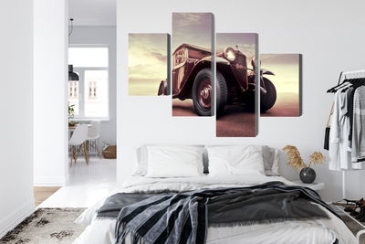 Ljuddämpande tavla - Vintage car with a 3d effect