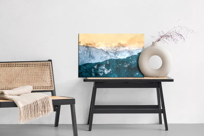 Ljuddämpande tavla - Abstract mountain landscape