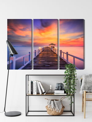 Ljuddämpande tavla - Sunset over the pier