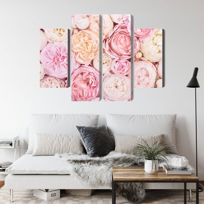 Ljuddämpande tavla - Blooming flowers in pastel