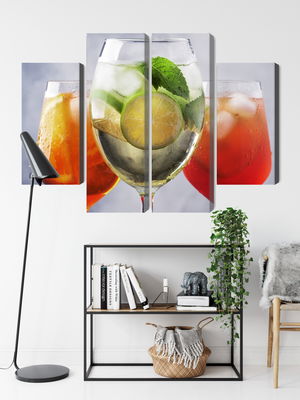 Ljuddämpande tavla - Set of summer cocktails