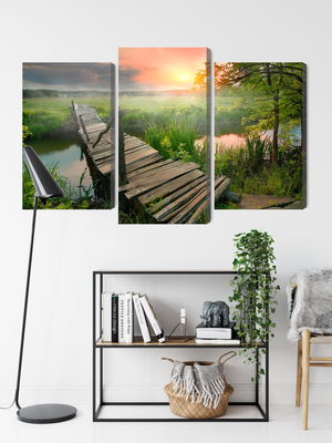 Ljuddämpande tavla - Meadow at dawn