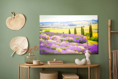 Ljuddämpande tavla - Blooming lavender field