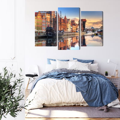 Ljuddämpande tavla - Gdansk motlawa at sunrise