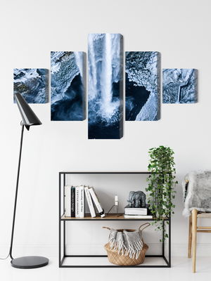 Ljuddämpande tavla - Winter waterfall