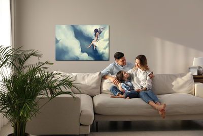 Ljuddämpande tavla - Angel woman