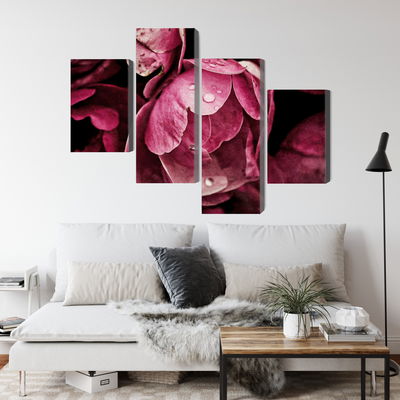 Ljuddämpande tavla - Peony flowers close up 3d