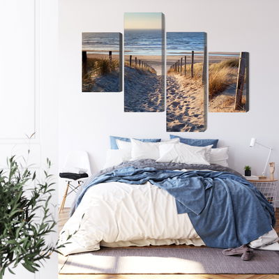 Ljuddämpande tavla - North sea beach 3d