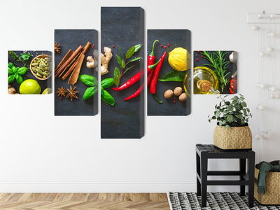 Ljuddämpande tavla - Fresh aromatic spices