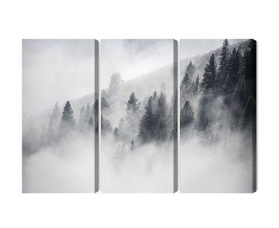 Ljuddämpande tavla - The forest is shrouded in fog