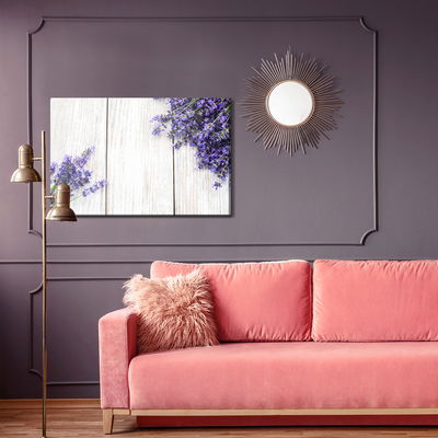 Ljuddämpande tavla - Lavender flowers on a wooden