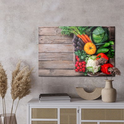 Ljuddämpande tavla - Vegetable basket on the table
