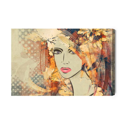 Ljuddämpande tavla - Art sketching beautiful girl