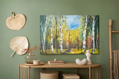 Ljuddämpande tavla - Birch forest as painted