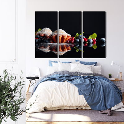 Ljuddämpande tavla - Muffins with fruits