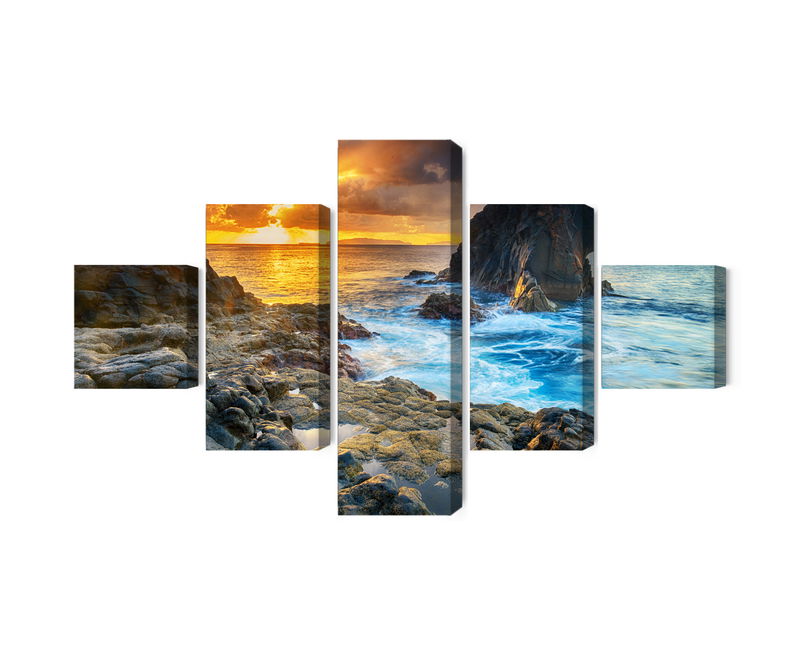 Ljuddämpande tavla - Sunset on the seashore