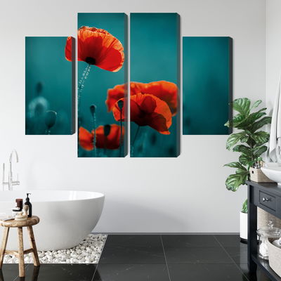 Ljuddämpande tavla - Macro poppies