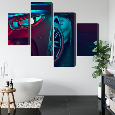 Ljuddämpande tavla - Front of a 3d sports car