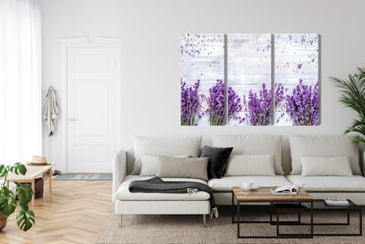 Ljuddämpande tavla - Lavender flowers on a rustic