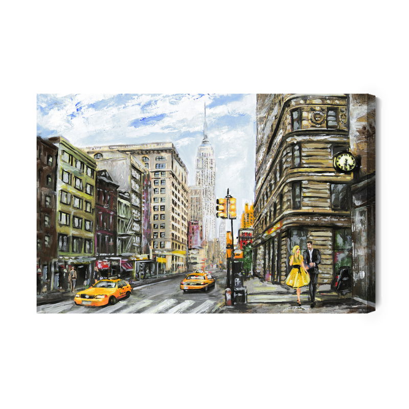 Ljuddämpande tavla - New York street as painted