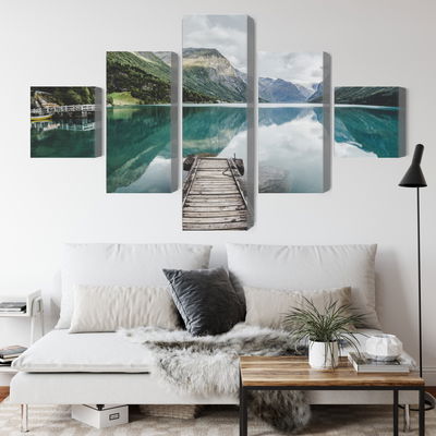 Ljuddämpande tavla - View of the lovatnet lake