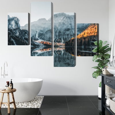 Ljuddämpande tavla - Italian lake braies 3d